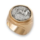 Jorge Adeler Men's Ancient, Authentic Horse Coin Ring