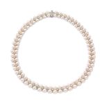 Oscar Heyman Platinum Pearl & Diamond Necklace