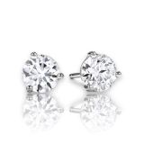 Hearts on Fire Three-Prong Stud Earrings