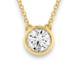 Hearts on Fire HOF Classic Bezel Solitaire Pendant