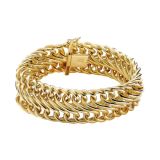 Syna Wide Link Gold Bracelet