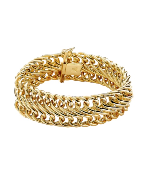 Syna Wide Link Gold Bracelet