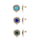 Marina B Soleil Precious Stone Cabochon Stud Earrings