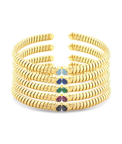 Marina B Trisolina Colored Pavé Bangle