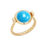 Marina B Soleil Exotic Stone and Silver Flip Ring