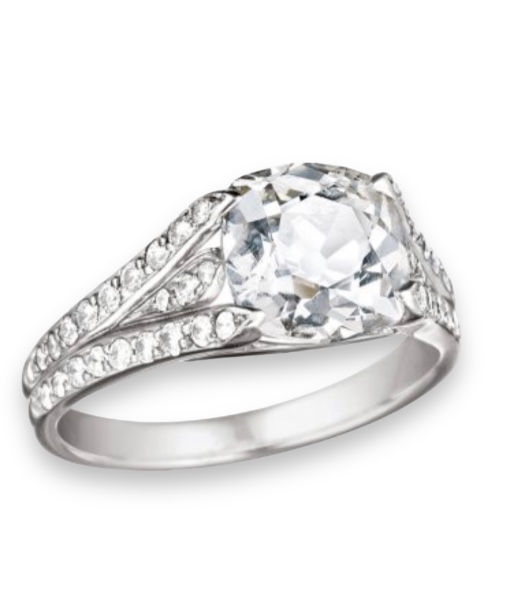 Verdura Twin Blades Solitaire Ring