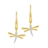 Kc Diamond Mini Dragonfly Earrings