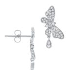 Kc Diamond Butterfly Earrings