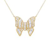 Kc Diamond Butterfly Necklace