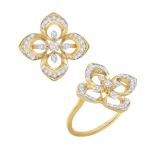 Kc Diamond Lotus Flower Ring