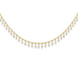 Kc Diamond Marquis Shape Fringe Necklace