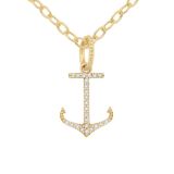 Kc Diamond Anchor Necklace