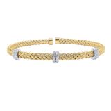 Kc Diamond Woven Flexible Bangle